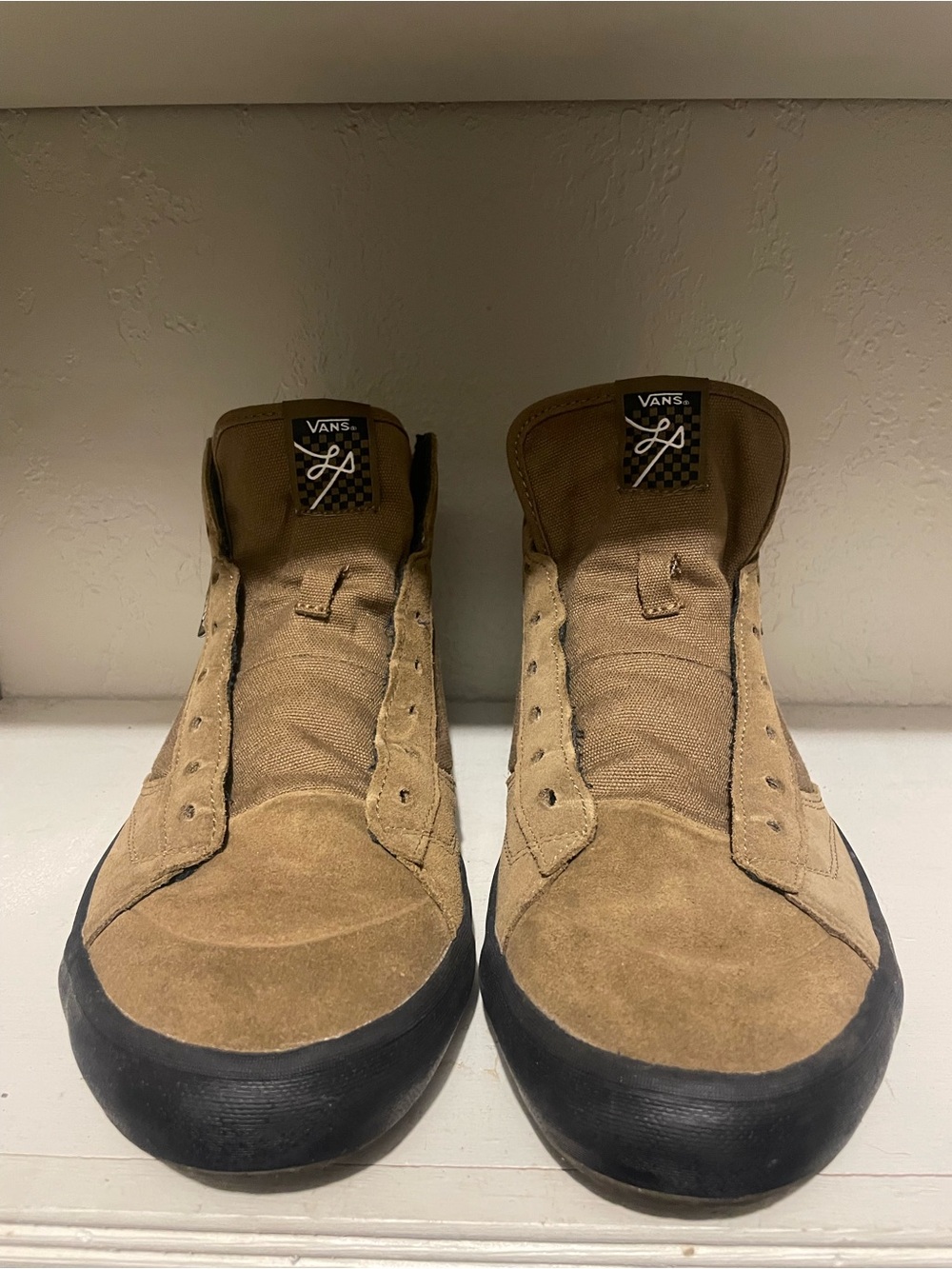 Vans Men’s Brown Suede High-Top Sneakers